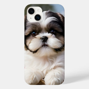 Kleine Shih Tzu Puppymand Bloemen Case-Mate iPhone 14 Plus Hoesje