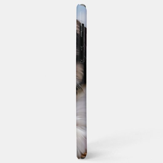 Kleine Shih Tzu Puppymand Bloemen Case-Mate iPhone Case (Achterkant/links)