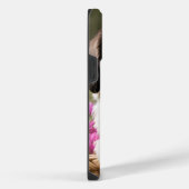 Kleine Shih Tzu Puppymand Bloemen iPhone Hoesje (Rechterkant)
