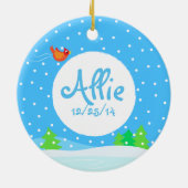 kleine skater round keepomwille ornamy keramisch ornament (Achterkant)