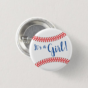 Kleine Slugger Baseball Baby shower Het is een mei Ronde Button 3,2 Cm