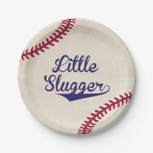 Kleine Slugger Baseball Baby shower Papier Borden Papieren Bordje