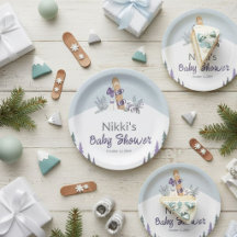 Kleine Sneeuwboard Mountain Baby Shower