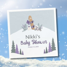 Kleine Sneeuwboard Mountain Baby Shower