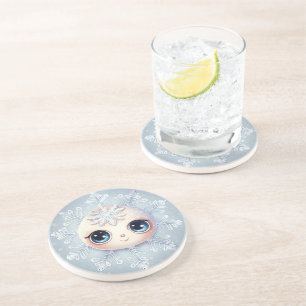 Kleine sneeuwvlok 1 zandsteen onderzetter