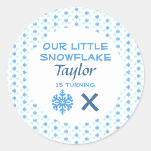 Kleine sneeuwvlok Elke dag Ronde Sticker