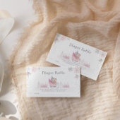 Kleine sneeuwvlok is onderweg naar Baby shower Informatiekaartje