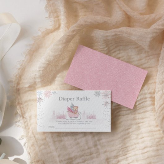 Kleine sneeuwvlok is onderweg naar Baby shower Informatiekaartje