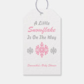 Kleine sneeuwvlok onderweg cadeaulabel (Achterkant)