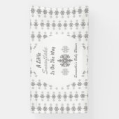 Kleine sneeuwvlok onderweg spandoek (Verticaal)