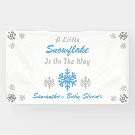 Kleine sneeuwvlok onderweg spandoek (Horizontaal)