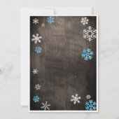 Kleine sneeuwvlok op weg naar babydoucheuitnodigin kaart (Achterkant)