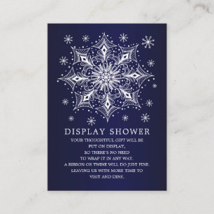Kleine Sneeuwvlok Winter Baby shower Display Douch Informatiekaartje