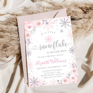 Kleine Sneeuwvlok Winter Baby Shower Uitnodiging
