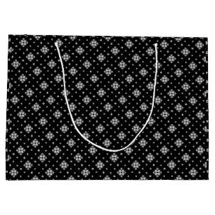 Kleine sneeuwvlokken en kristallen groot cadeauzakje