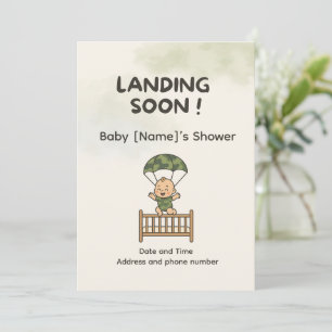 Kleine Soldaat Baby Shower Uitnodiging — Patriotis