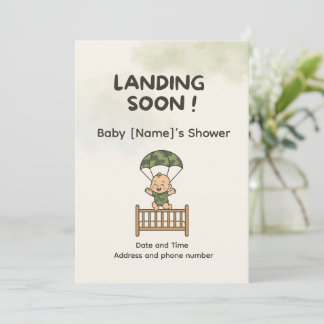 Kleine Soldaat Baby Shower Uitnodiging — Patriotis