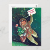 Kleine Sovjet-astronaut-jongen wil een gelukkig ni Briefkaart (Voorkant / Achterkant)