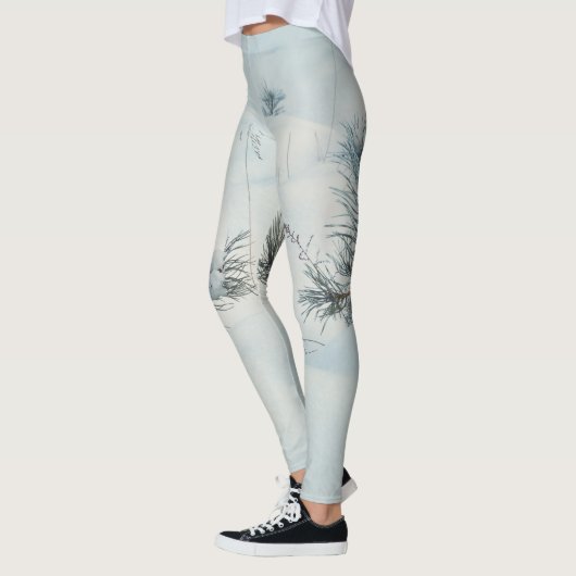 Kleine sparren bedekt met verse sneeuw leggings (Links)