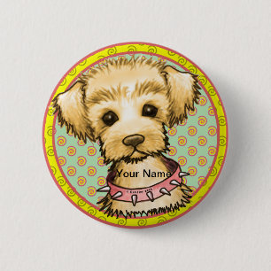 Kleine Spike-hond Ronde Button 5,7 Cm