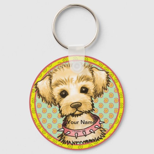 Kleine Spike-hond Sleutelhanger (Voorkant)