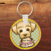 Kleine Spike-hond Sleutelhanger (Voorkant)