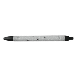 Kleine spinnen op webben zwarte inkt pen