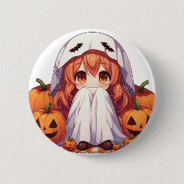 Kleine spook voor Halloween Ronde Button 5,7 Cm