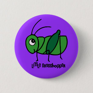 Kleine sprinkhaan ronde button 5,7 cm