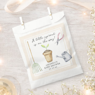 Kleine spruit baby shower bedankzakje