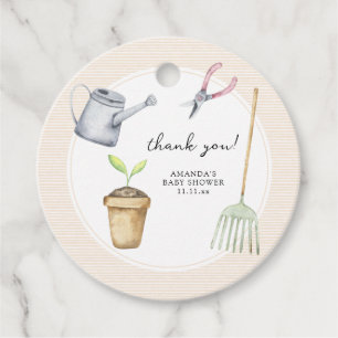 Kleine spruit baby shower dank u bedankjes labels