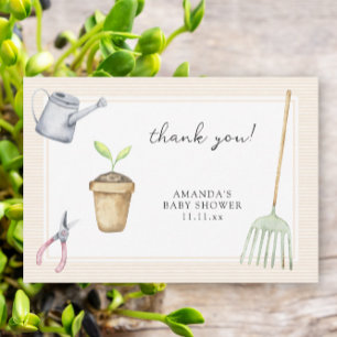 Kleine spruit babyshower bedankt