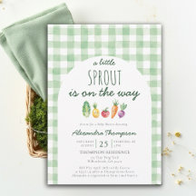Kleine Spruit Mooie Groenten Watercolor Baby Showe