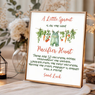 Kleine Spruit Waskleine Baby Shower Jachtspel Poster