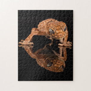 Kleine staaf van de hagedis met bezinning legpuzzel