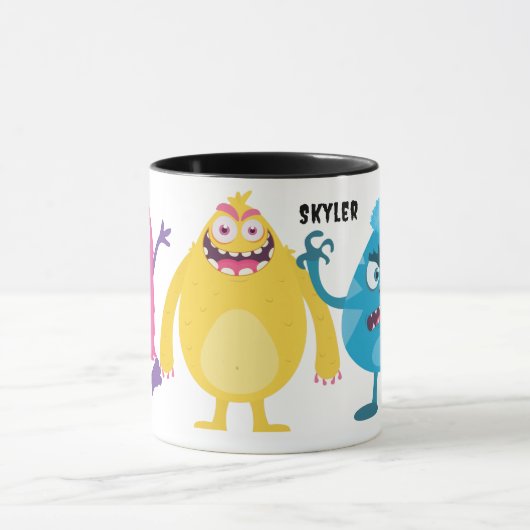 Kleine staafjes met naam mok (Midden)