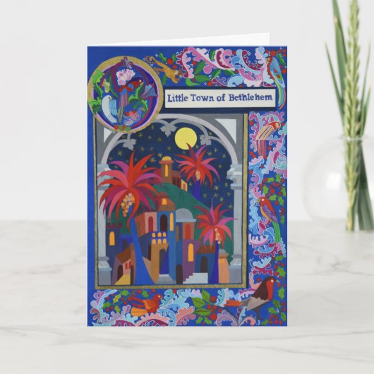 Kleine stad Bethlehem Feestdagen Kaart (Voorkant)