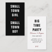 Kleine Stad Hert & Doe Ticket - Aanpasbare Kleur (Voorkant / Achterkant)