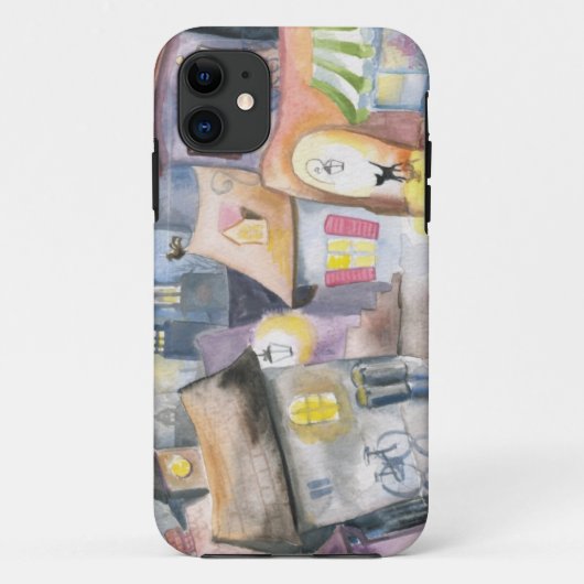 Kleine stad 's nachts Case-Mate iPhone case (Achterkant)