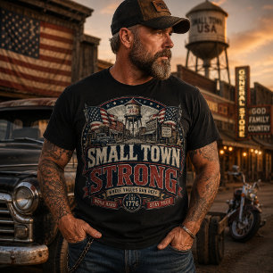 Kleine Stad Sterk Vintage Amerikaanse Hartland T-shirt
