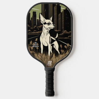 Kleine stadshond Gepersonaliseerde Pickleball Padd Paddle