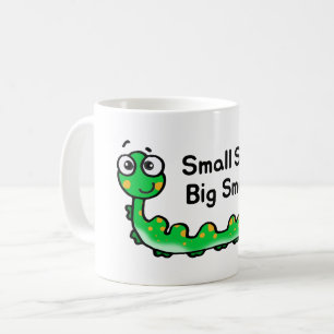 Kleine Stappen Grote Smarts Caterpillar Cartoon Koffiemok