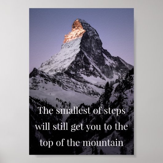 Kleine stappen leveren grote resultaten op poster (Voorkant)