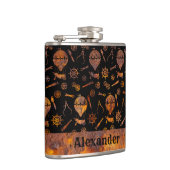 Kleine Steampunk Colorful Rusty Balloons Thema Heupfles (Rechts)