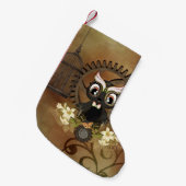 Kleine steampunk uil kleine kerstsok (Voorkant (Hangend))