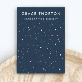 Kleine sterren Blauwgroen oormerken Kaart juwelen Visitekaartje