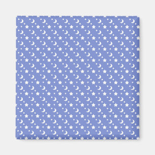 Kleine sterren en Mons Patroon op Blauw Magneet