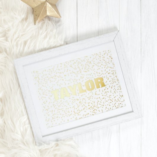 Kleine sterren Modern Bold EDITABLE TEKST GOLD Folie Afdrukken