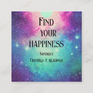 Kleine sterren nebula melkwegstelsel, kleurrijk di vierkante visitekaartje