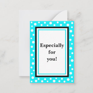 Kleine stip "Een beetje iets!" Cards_Turq Notitiekaartje